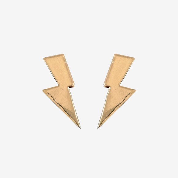 Her Universe Jewelry - Marvel X-Men Storm Gold Tone Lightning Bolt Post Earrings NWT